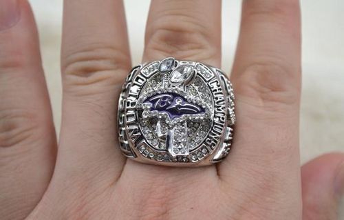NFL Baltimore Ravens World Champions Silver Ring